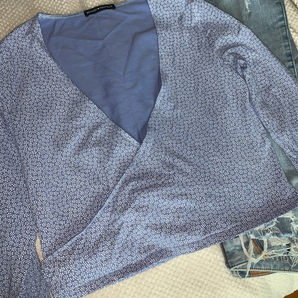 Brandy Melville Floral Twist Top